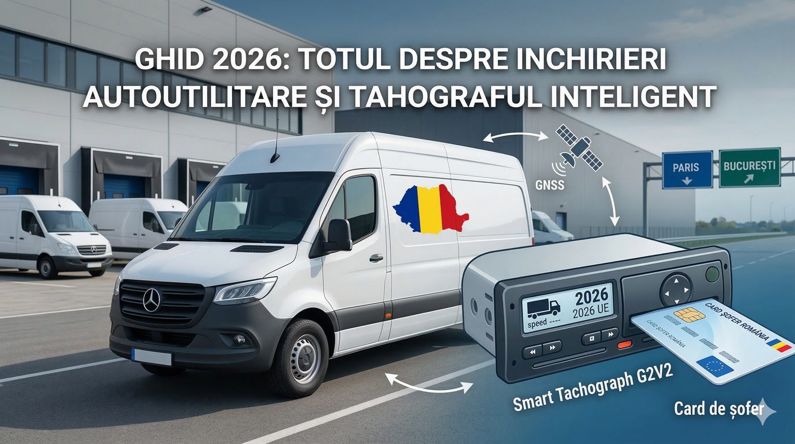 Inchirieri autoutilitare cu tahograf inteligent Smart G2V2 pentru transport UE